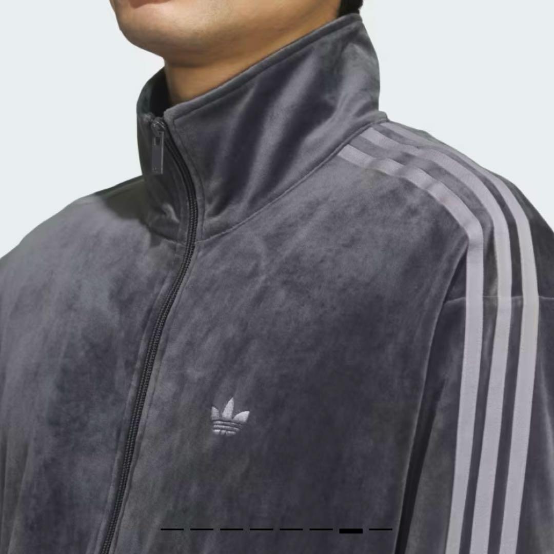 限定特価 完売 アディダス トラックトップ ベロア ダークグレー 2XL