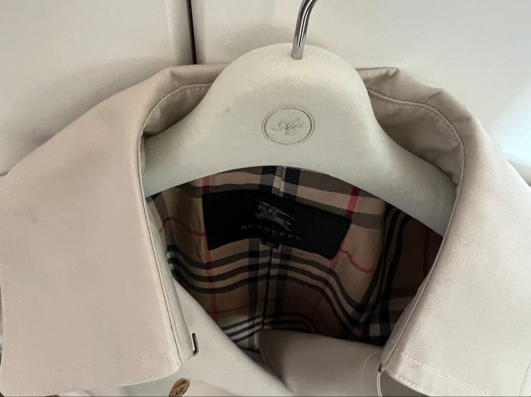 美品　BURBERRY アイボリー トレンチコート 36 バーバリー　ベージュ