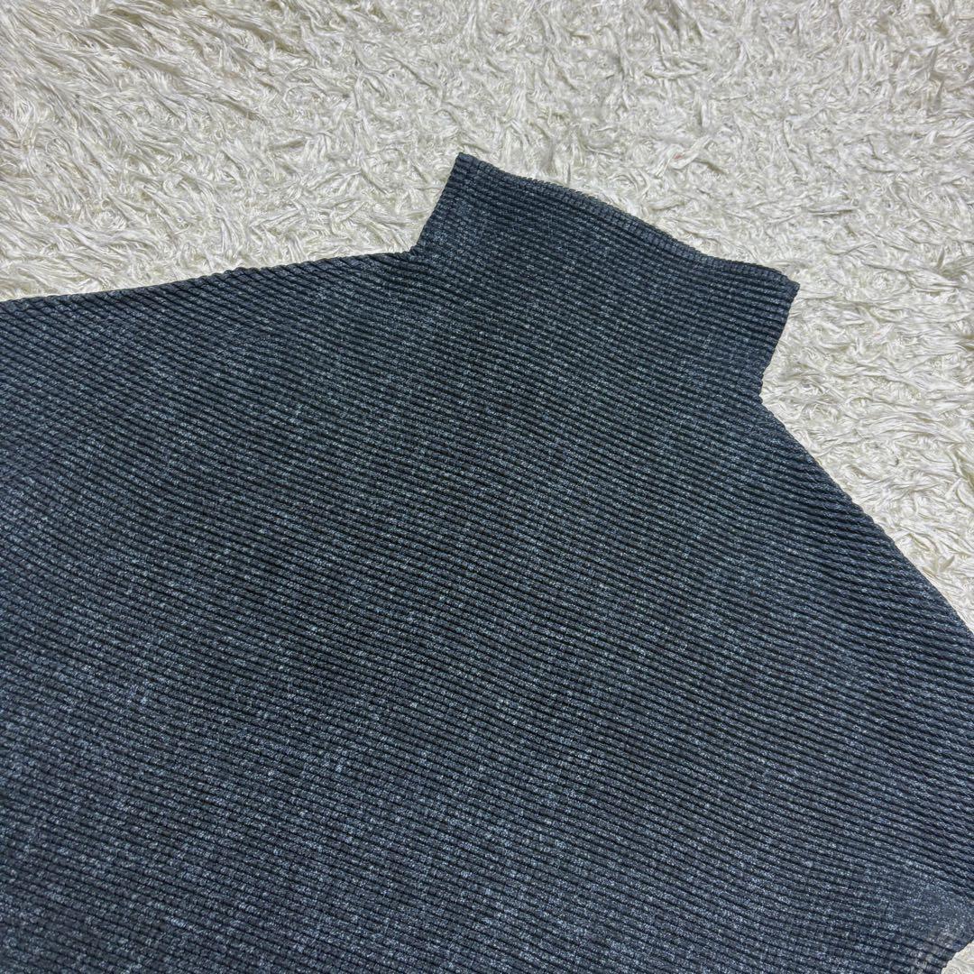 【極美品】イッセイミヤケ PLEATS(T.) ハイネック Lサイズ カットソー