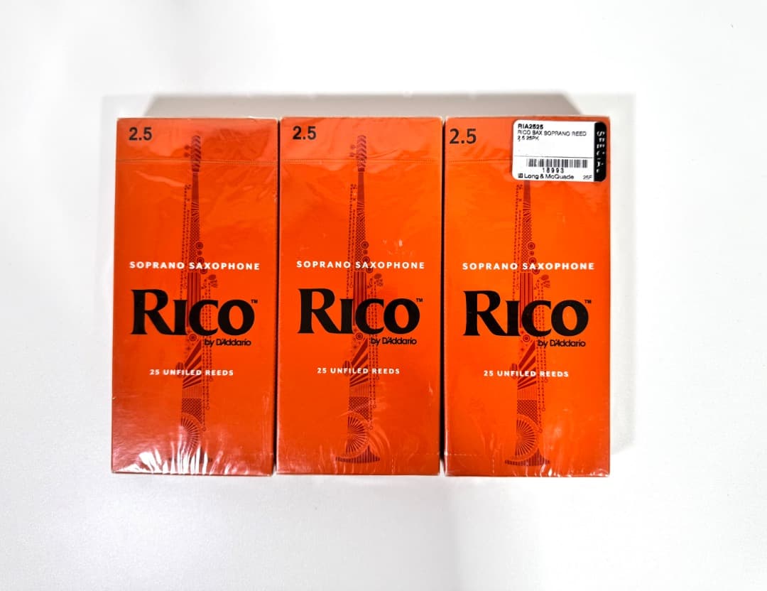ソプラノサックスリード RICO 2.5 75枚 新品