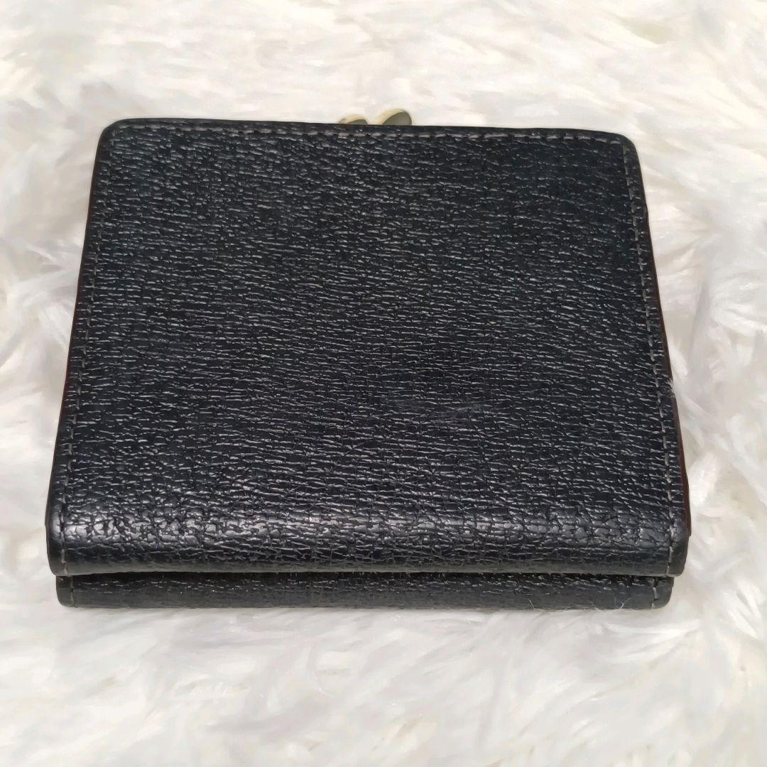 Vivienne westwood オーブロゴ　ガマ口　折り財布　ブラック