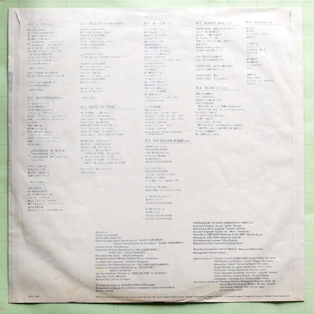 山下達郎 ride on time RIDE ON TIME レコード LP