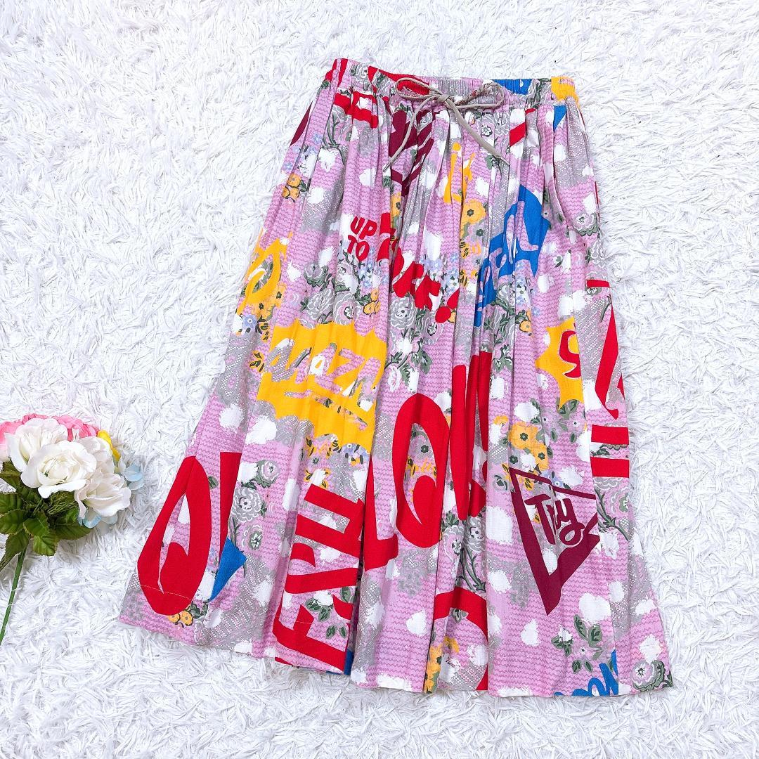 希少【美品】ヴィヴィアン シフォンギャザースカート ウエストゴム＆ドローコード