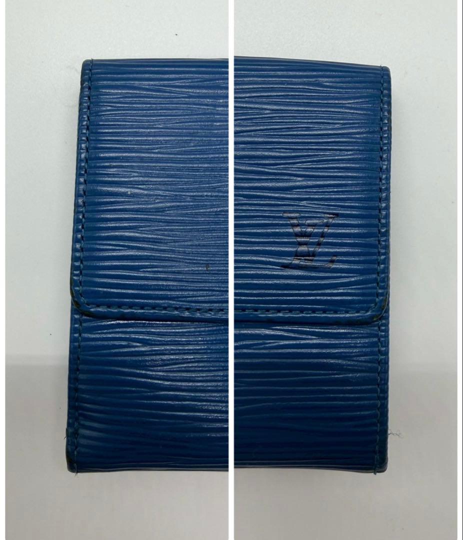 LOUIS VUITTON 青い三つ折り財布