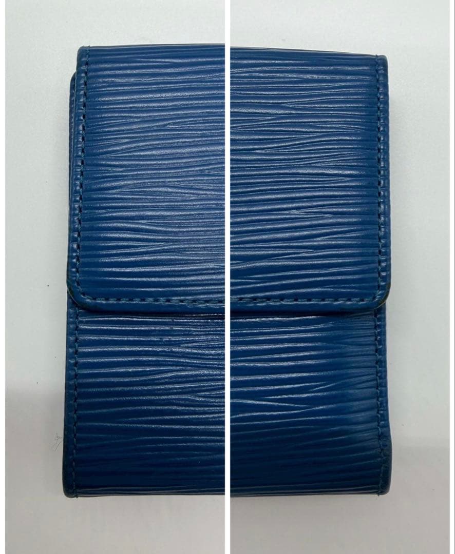 LOUIS VUITTON 青い三つ折り財布