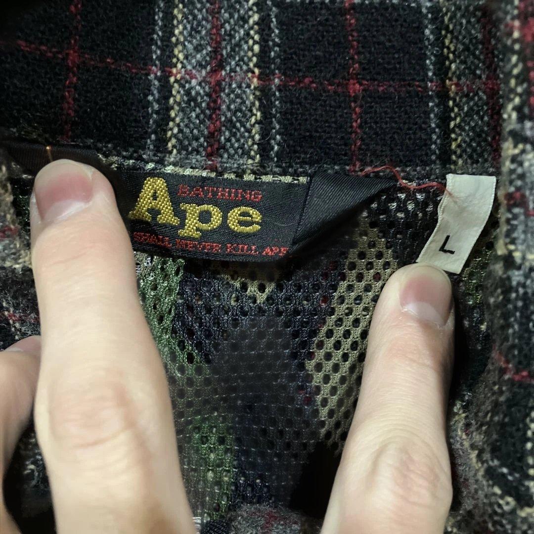 A Bathing Ape チェック柄ジャケット Lサイズ 90s