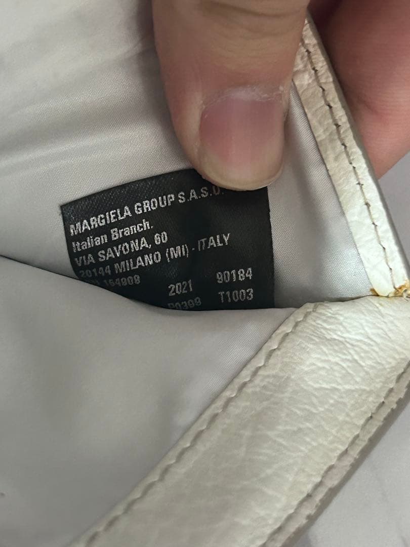 Maison Margiela メゾンマルジェラ ホワイトレザー 三つ折り財布