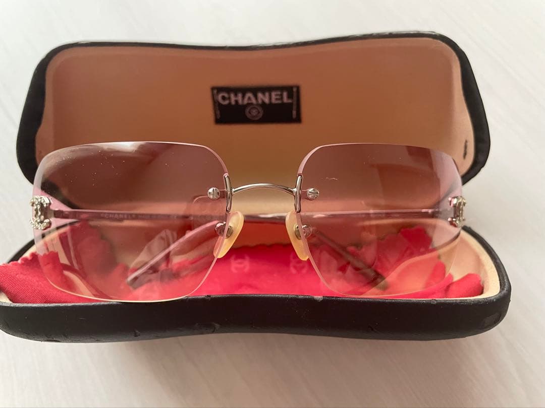 CHANEL シャネル サングラス 62□17 120 4017-D ピンク