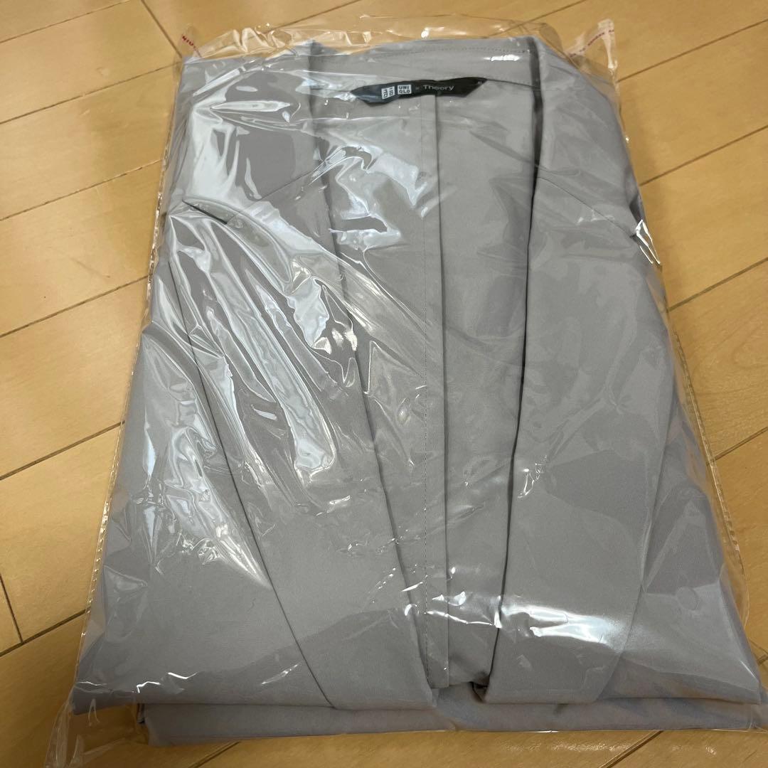 ユニクロ　セオリー　感動ジャケット セットアップ　Lサイズ　ライトグレー　美品