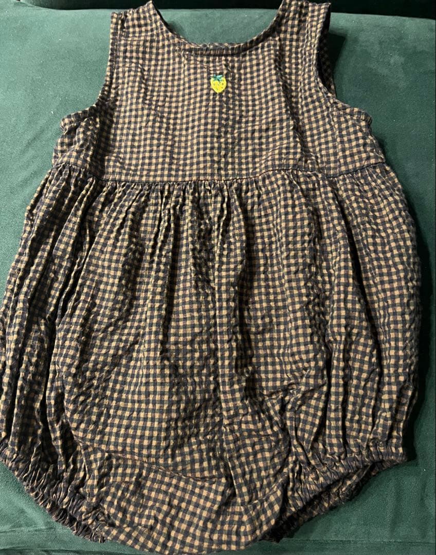 アウター Melted butter GINGHAM CHECKPUMPKINROMPER
