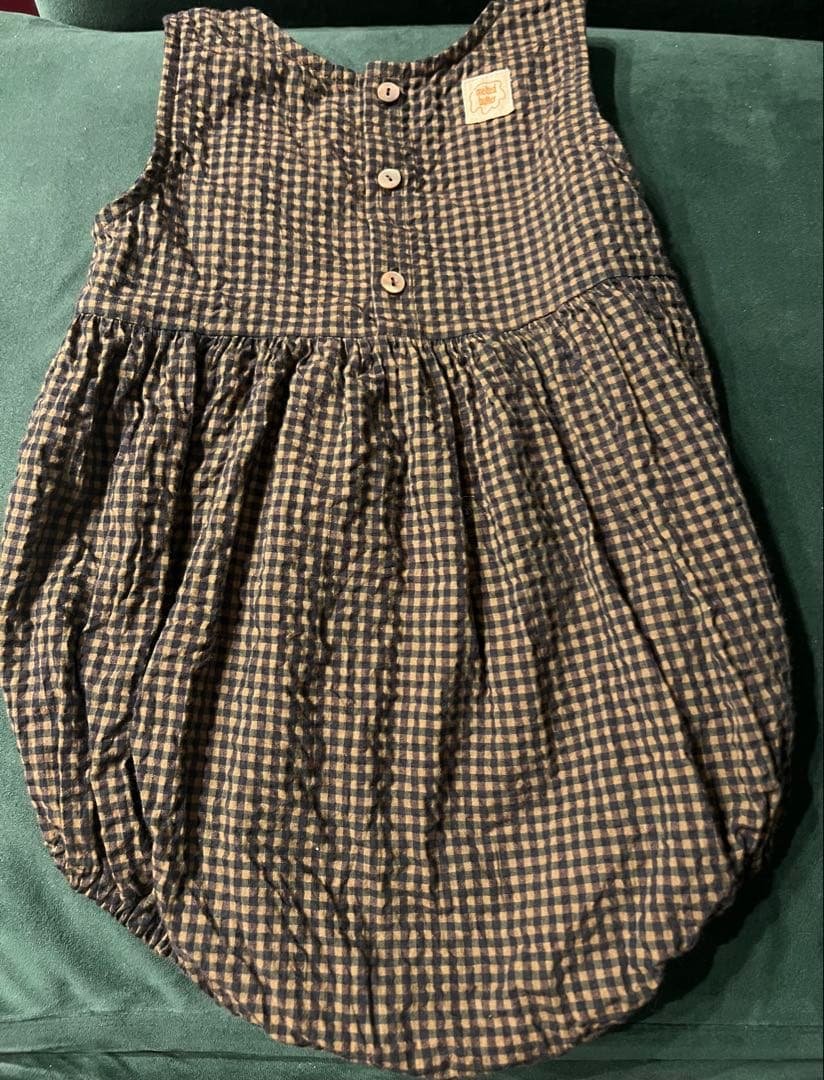 アウター Melted butter GINGHAM CHECKPUMPKINROMPER