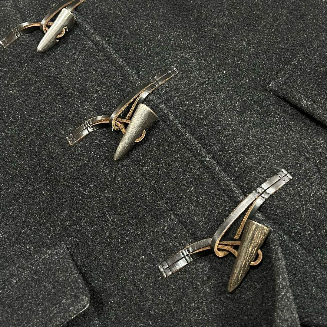 美品 バーバリー　ヘリンボーン ノバチェック　ダッフルコート　グレー　XL
