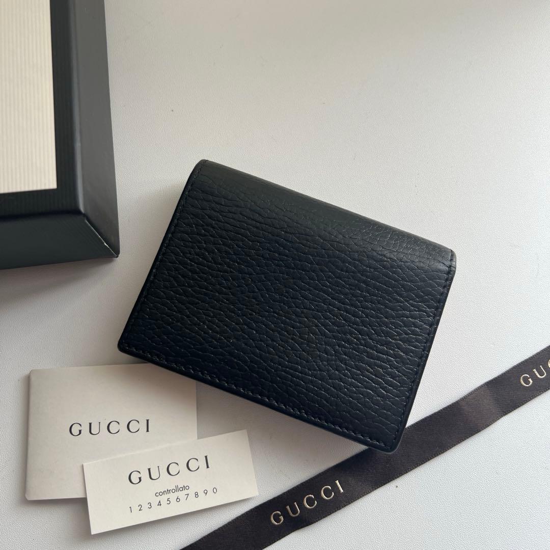 202 極上美品 GUCCI グッチ マーモント 2つ折り財布