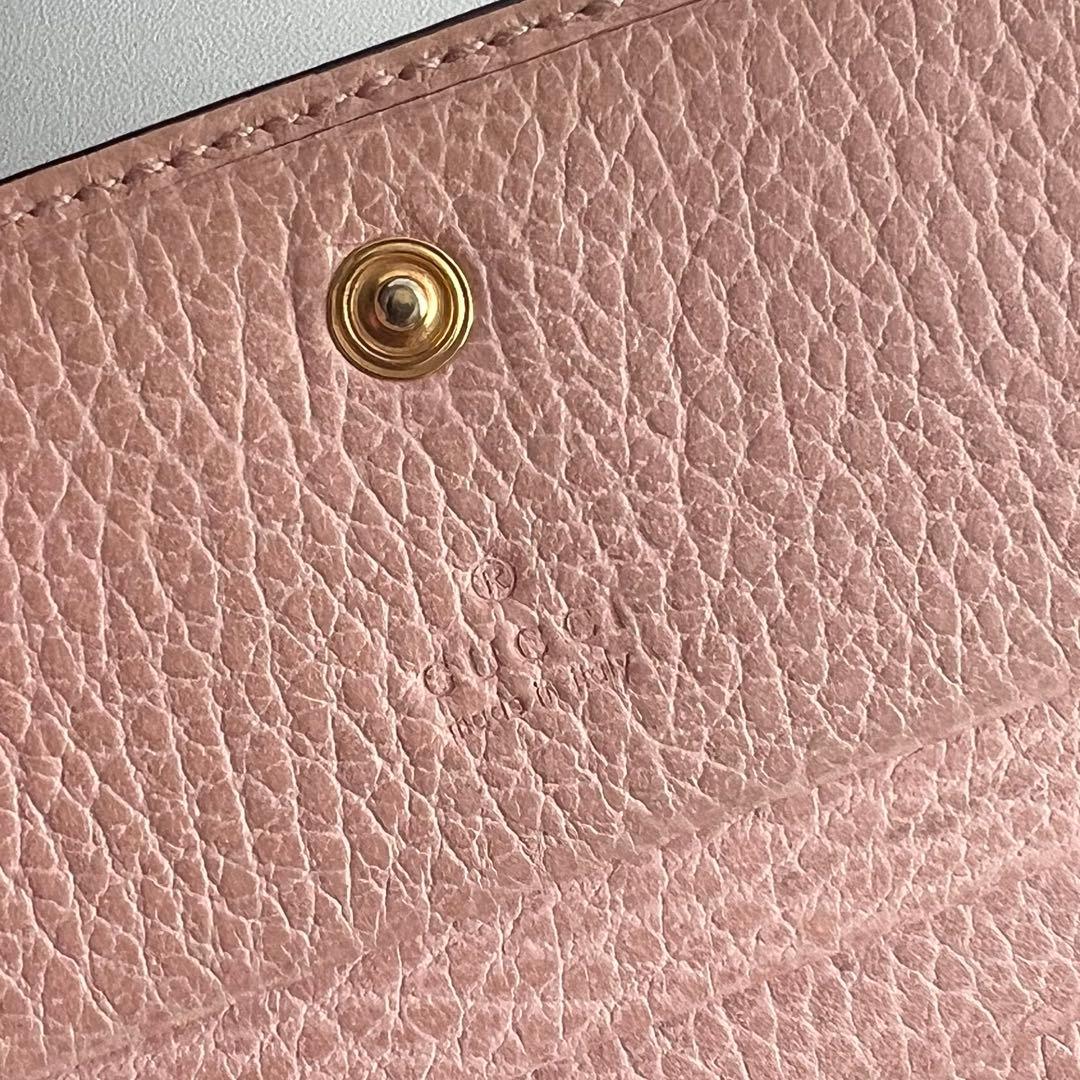 202 極上美品 GUCCI グッチ マーモント 2つ折り財布