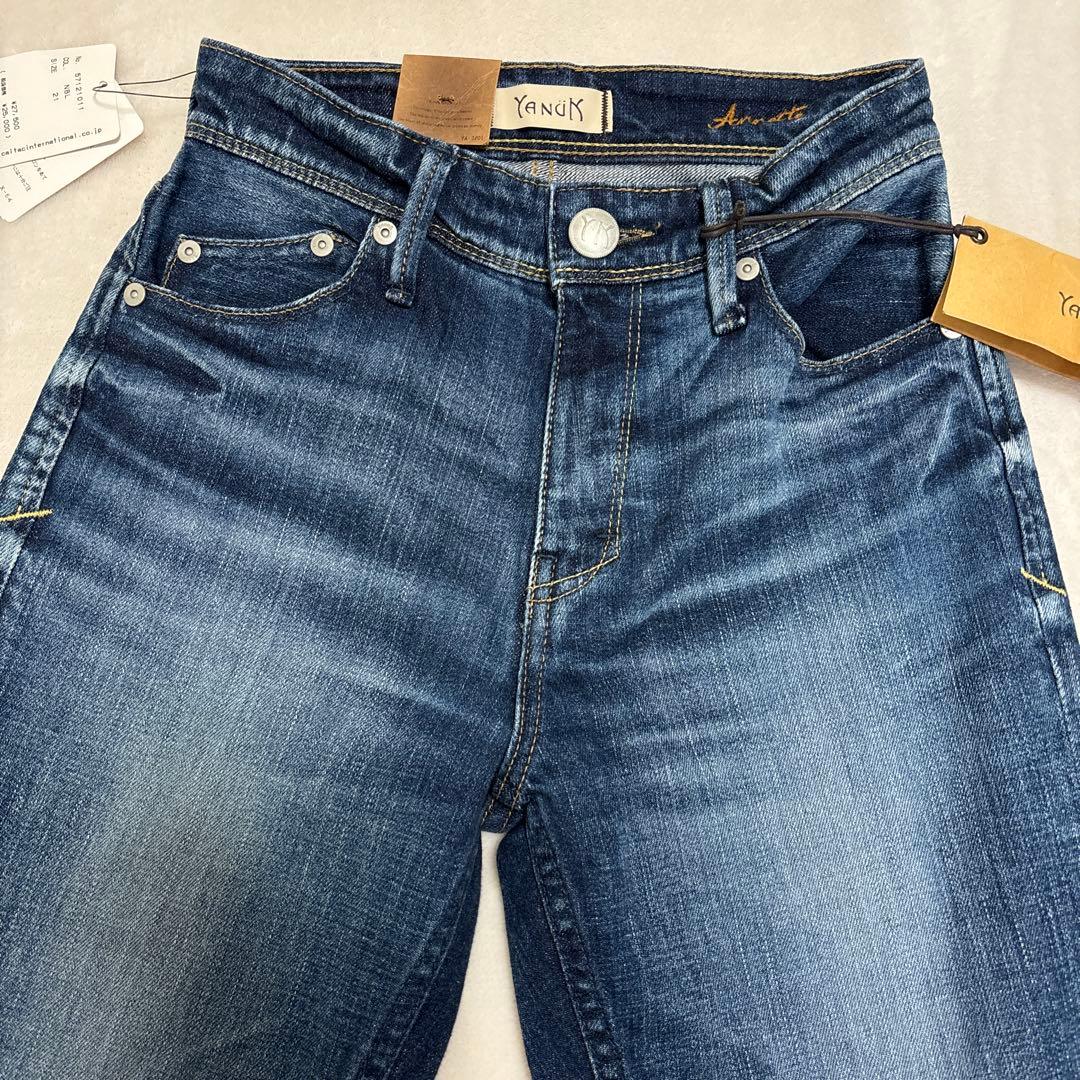新品 YANUK ヤヌーク アネット デニム ストレート ストレッチ 日本製