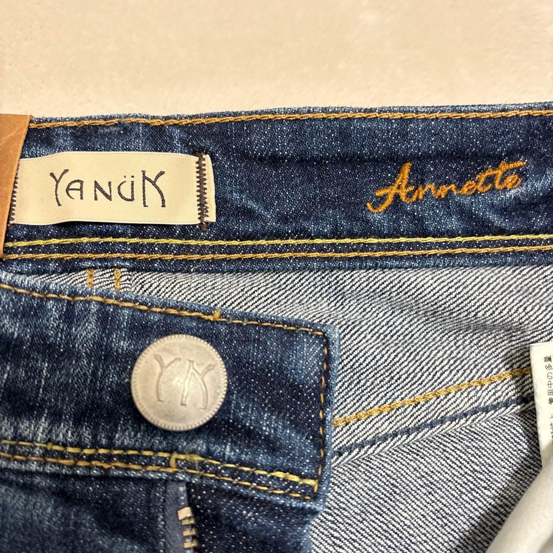 新品 YANUK ヤヌーク アネット デニム ストレート ストレッチ 日本製