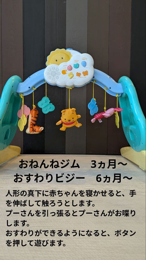 【美品】 えらべる回転6wayジムにへんしんメリー プーメリー くまのプーさん