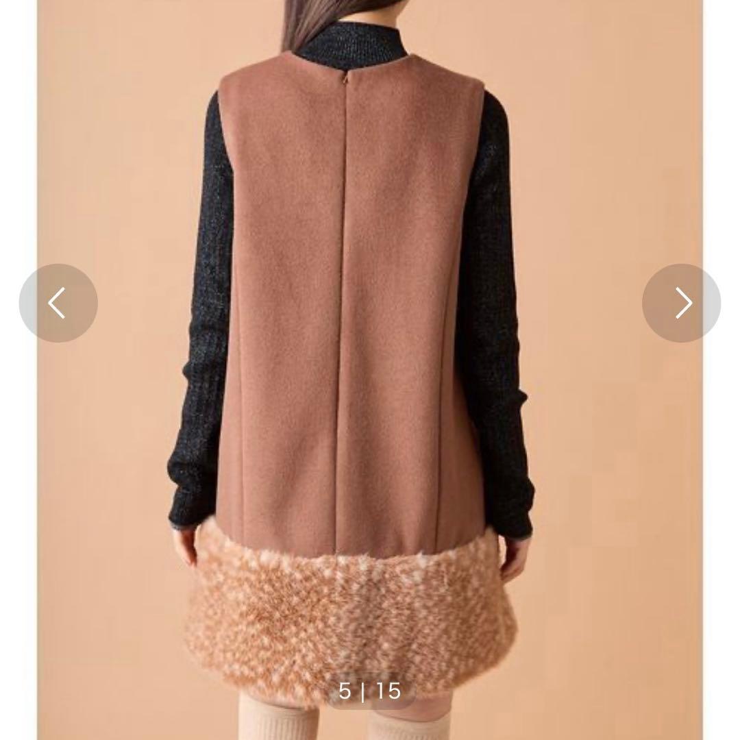 Lily Brown ファードッキングミニワンピース