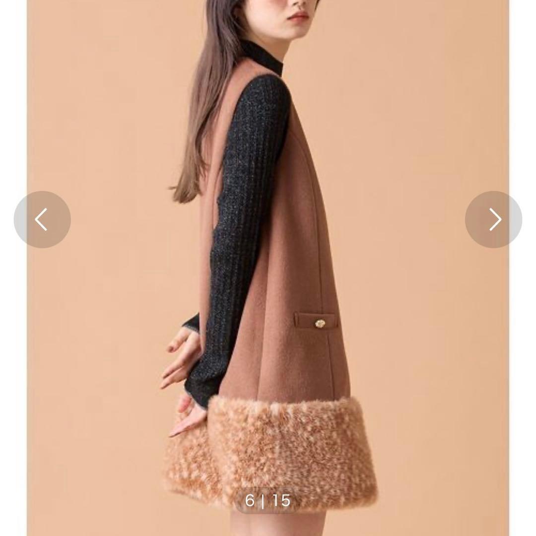 Lily Brown ファードッキングミニワンピース