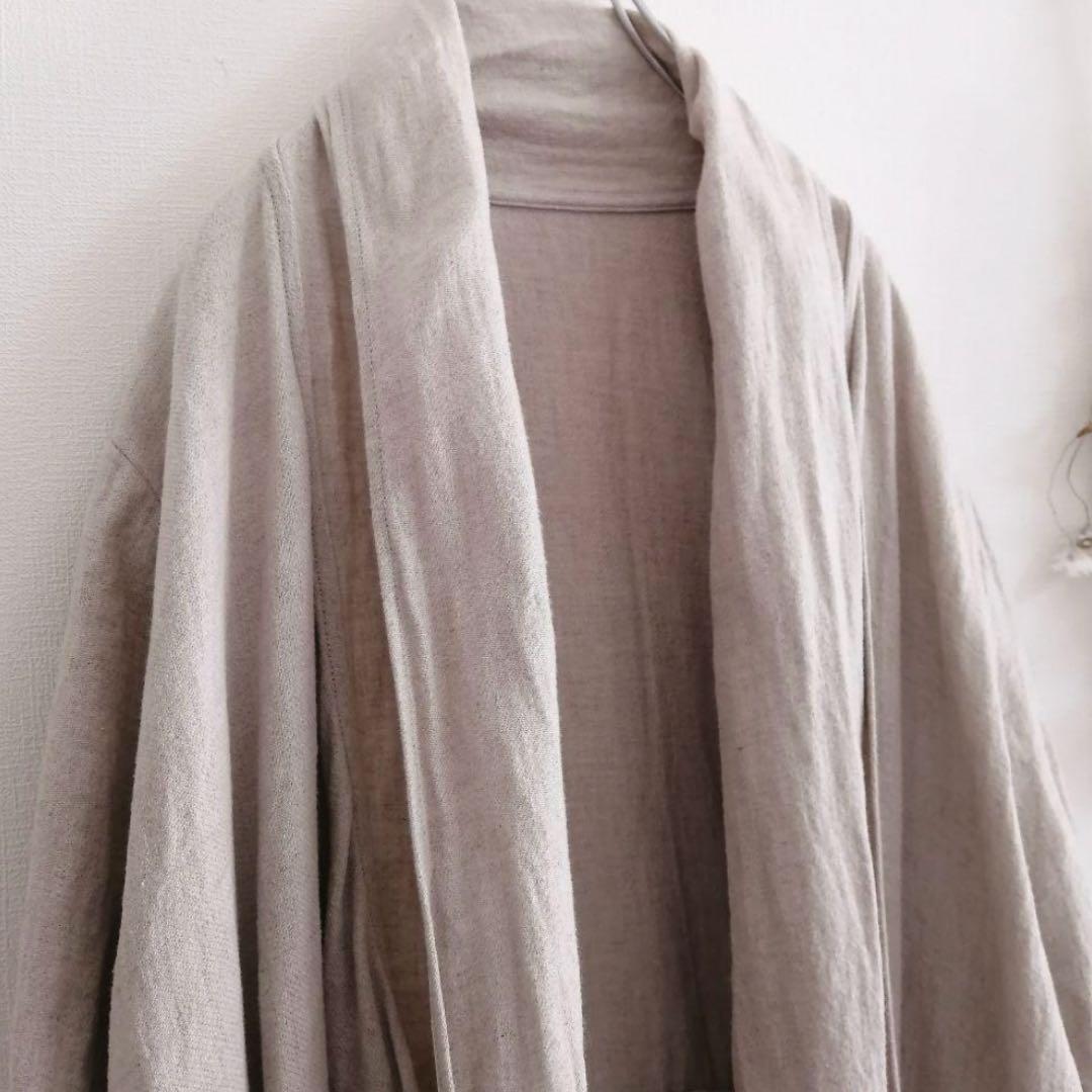 ネストローブ　nest Robe リネンローブコート 麻100% 生成り 長袖