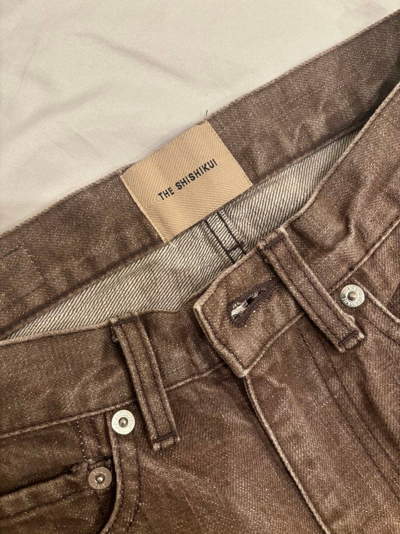 パンツ SHISHIKUI BASIC JEANS BROWN 24