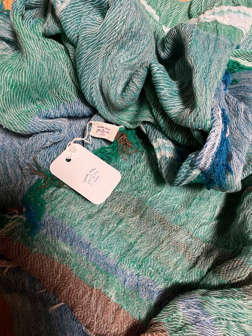新品/タグ付　タマキニイメルーツショールshawl Big綿100%