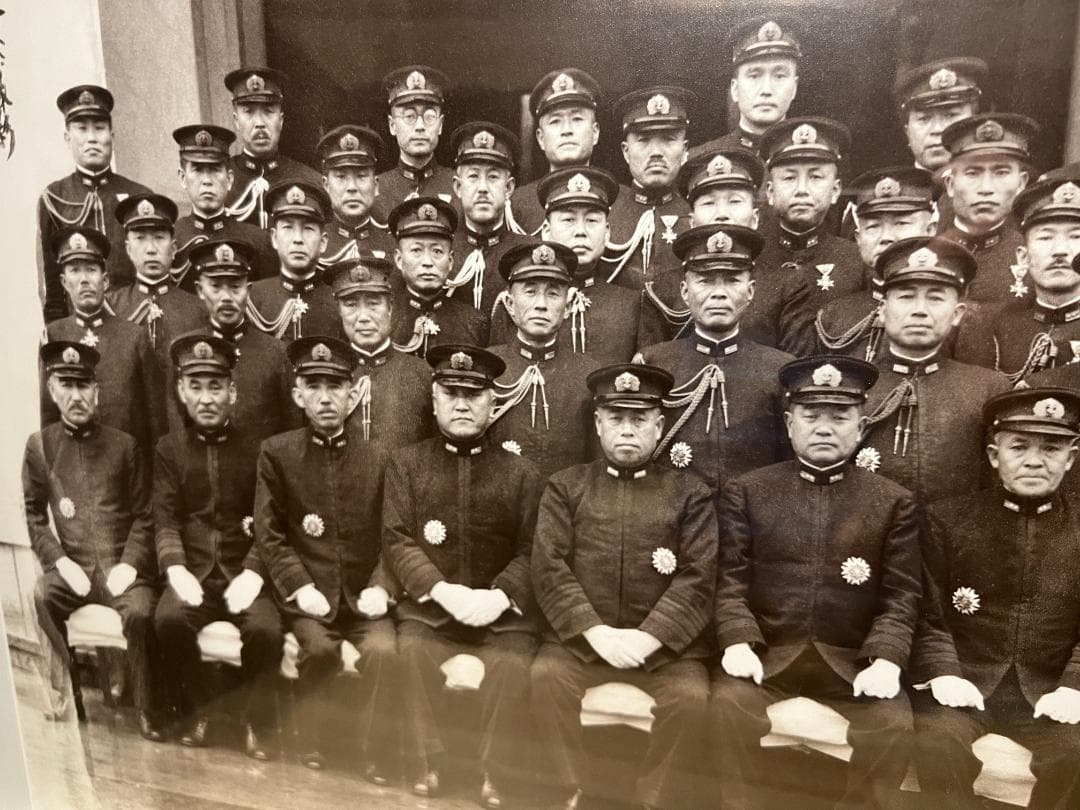明*様 額装写真 [新高山登れ] 聯合艦隊作戦打合後記念撮影 真珠湾攻撃 岩国