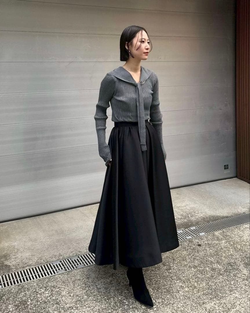 【新品正規品】2026SS CLANE VOLUME FLARE SKIRT