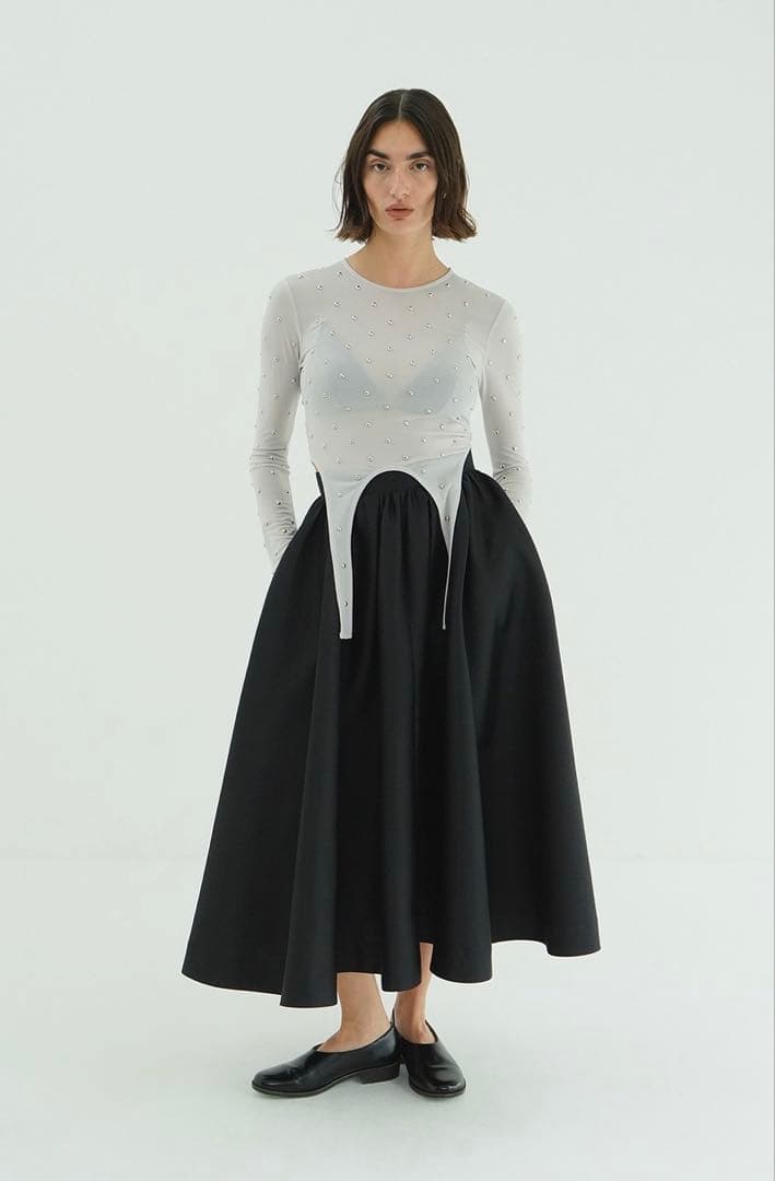 【新品正規品】2026SS CLANE VOLUME FLARE SKIRT