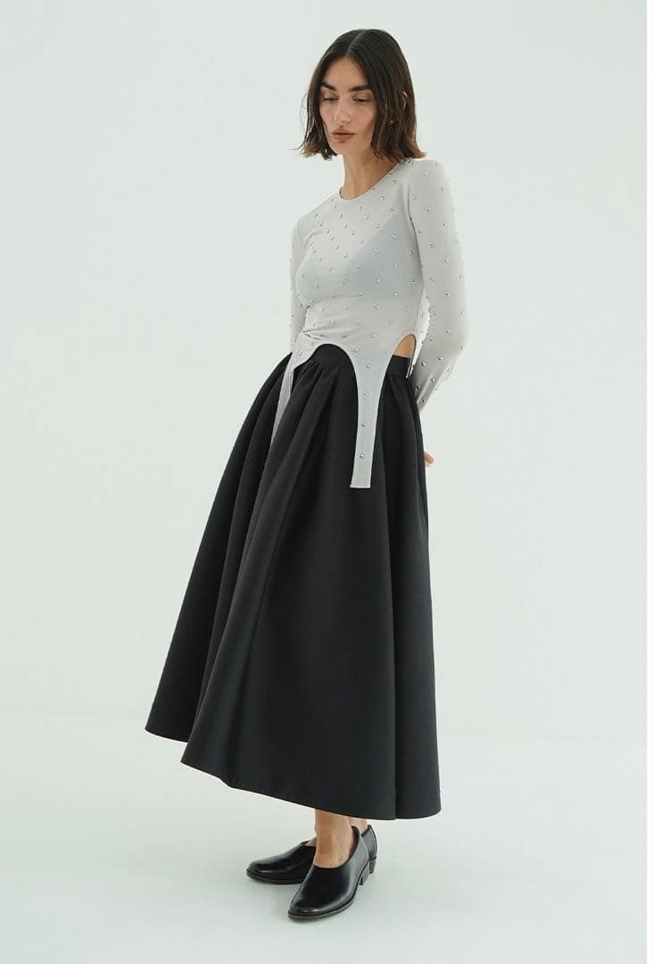 【新品正規品】2026SS CLANE VOLUME FLARE SKIRT