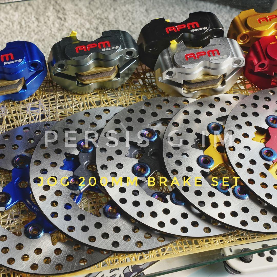 200mmビッグローターセット3穴グレーJOG系 ZR アクシス bw's