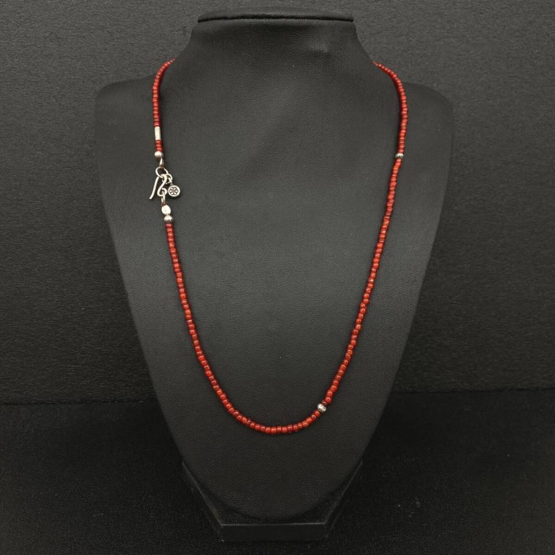 NAVAJO ネイティブ シルバー 925 ビーズ チェーン ネックス 50cm