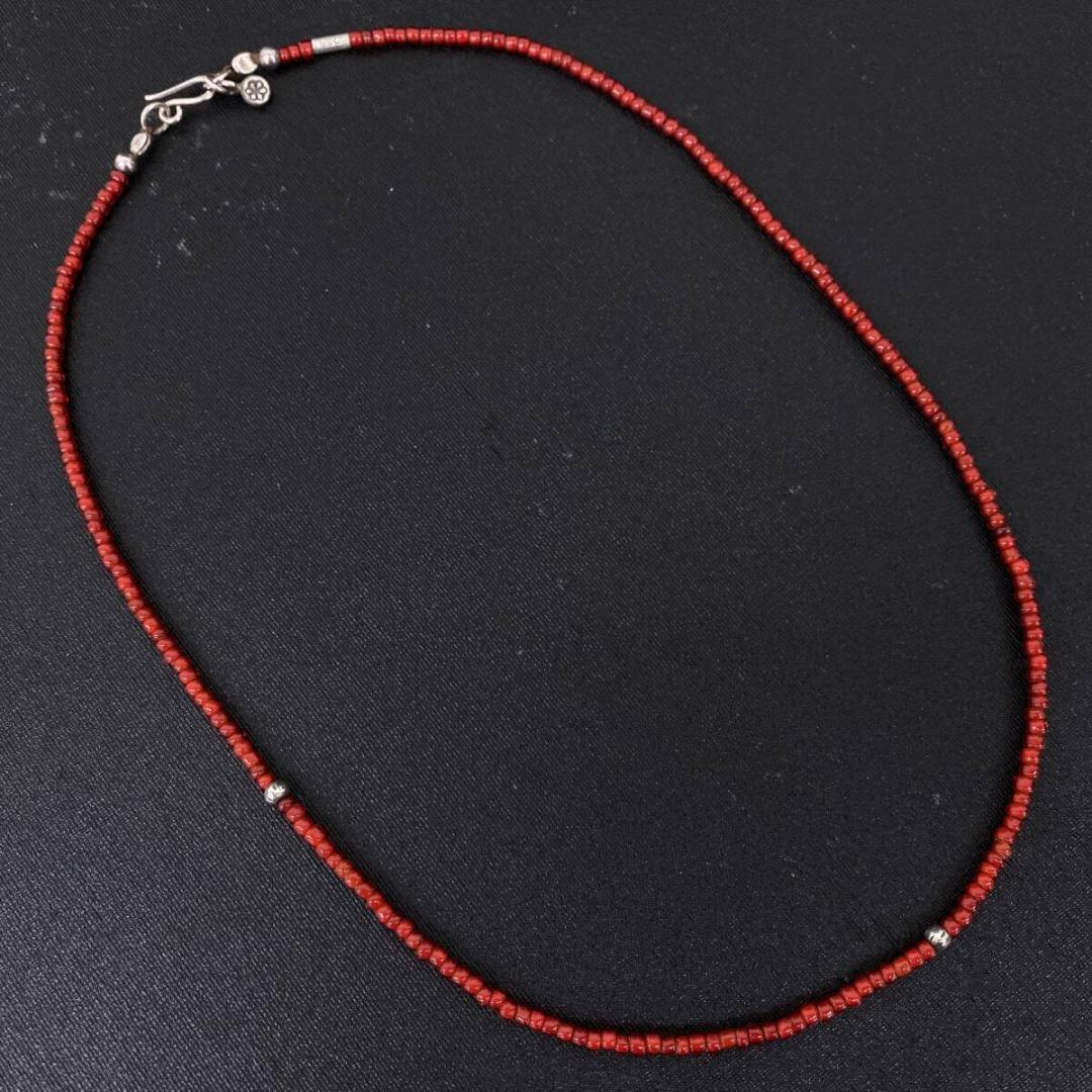 NAVAJO ネイティブ シルバー 925 ビーズ チェーン ネックス 50cm