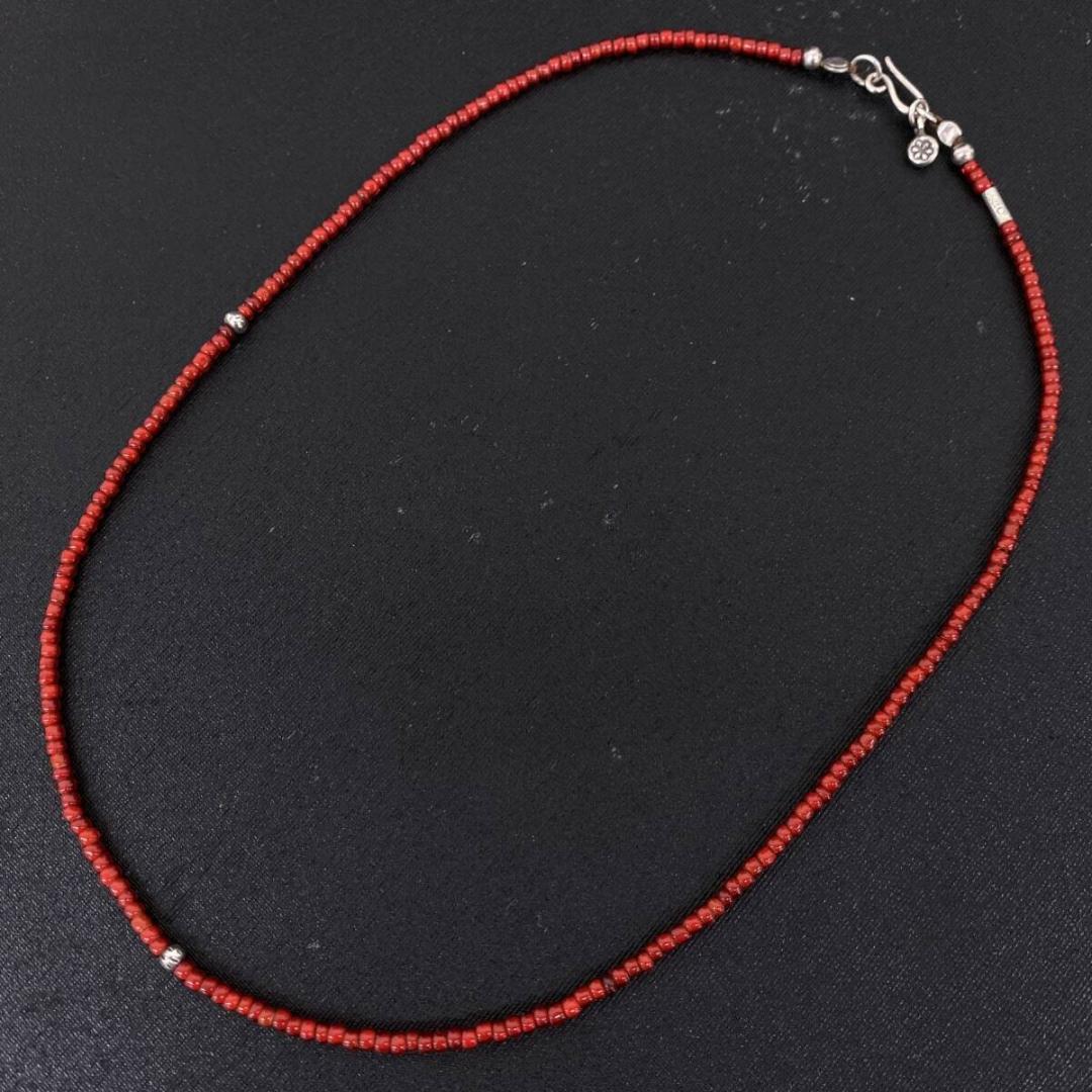 NAVAJO ネイティブ シルバー 925 ビーズ チェーン ネックス 50cm