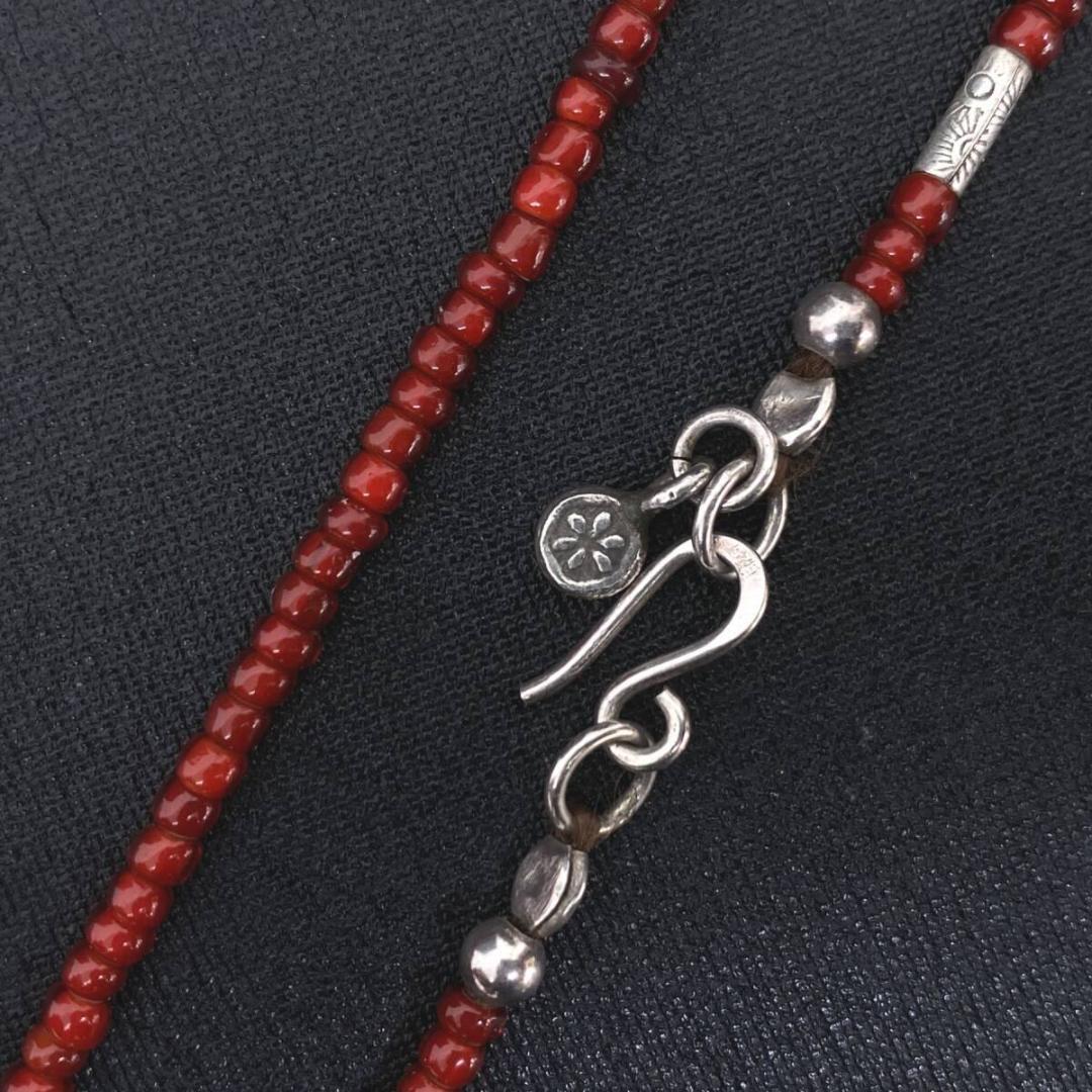 NAVAJO ネイティブ シルバー 925 ビーズ チェーン ネックス 50cm