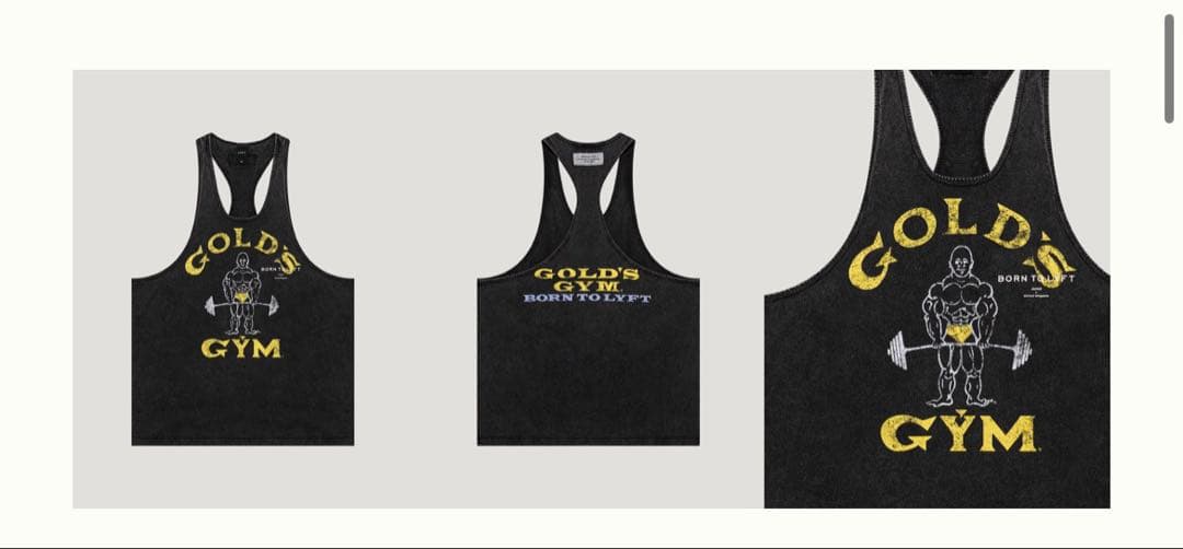 [本日発送]早い者勝ちLÝFT × GOLD'S GYM TANKTOP