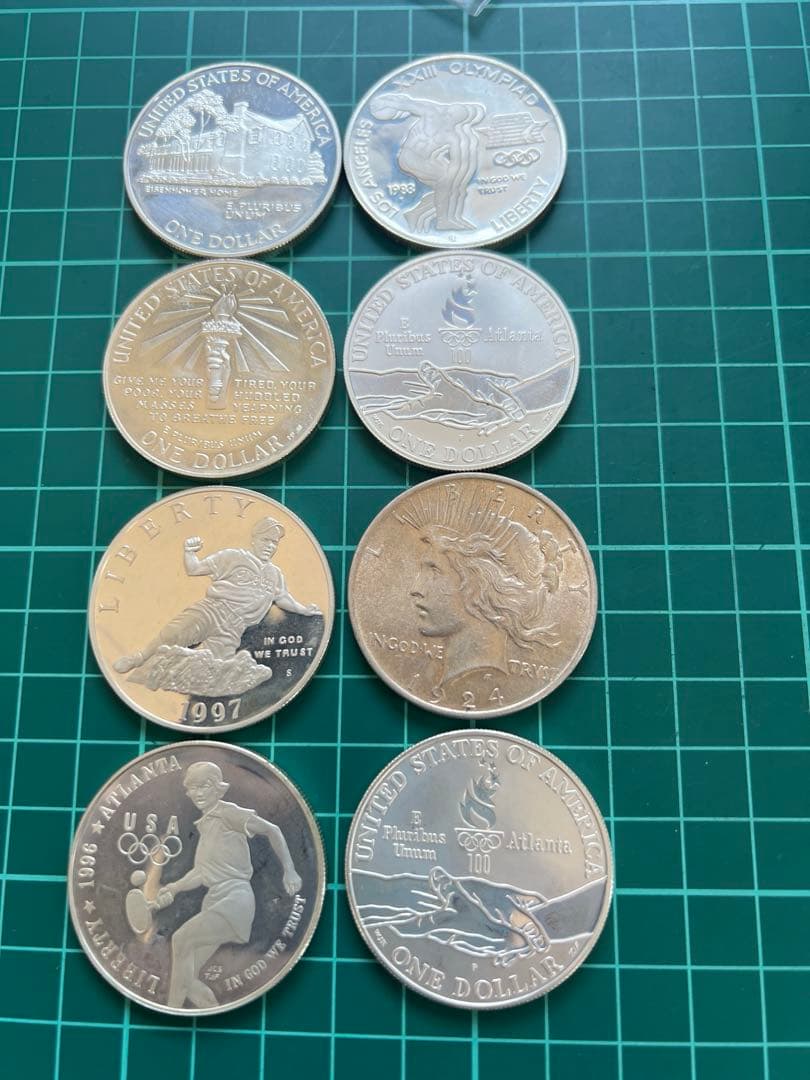 外国銀貨　アメリカ1D銀貨　8枚まとめロット