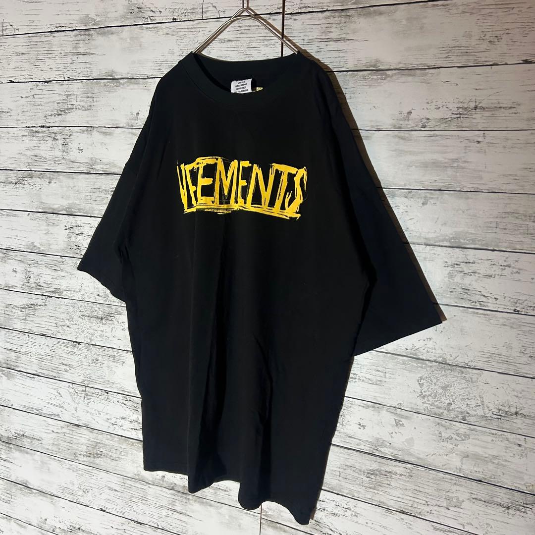 【人気デザイン】ヴェトモン☆センタービッグロゴ☆ワールドツアーTシャツ☆Lサイズ