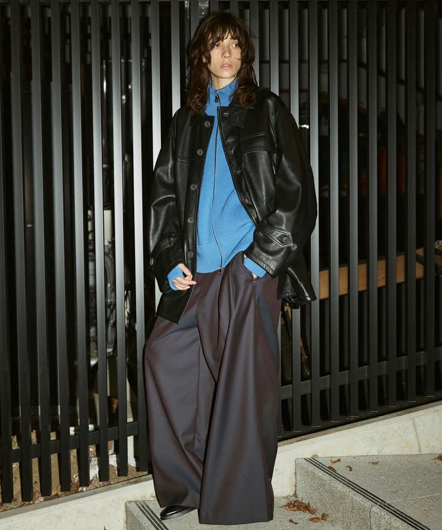MAISONSPECIAL シープレザーカーコート