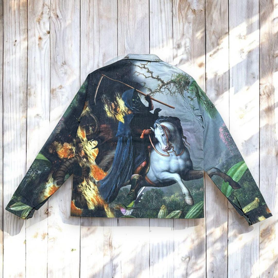 未使用 RIPNDIP 猫 死神 ジップアップ デニム ジャケット ブルゾン