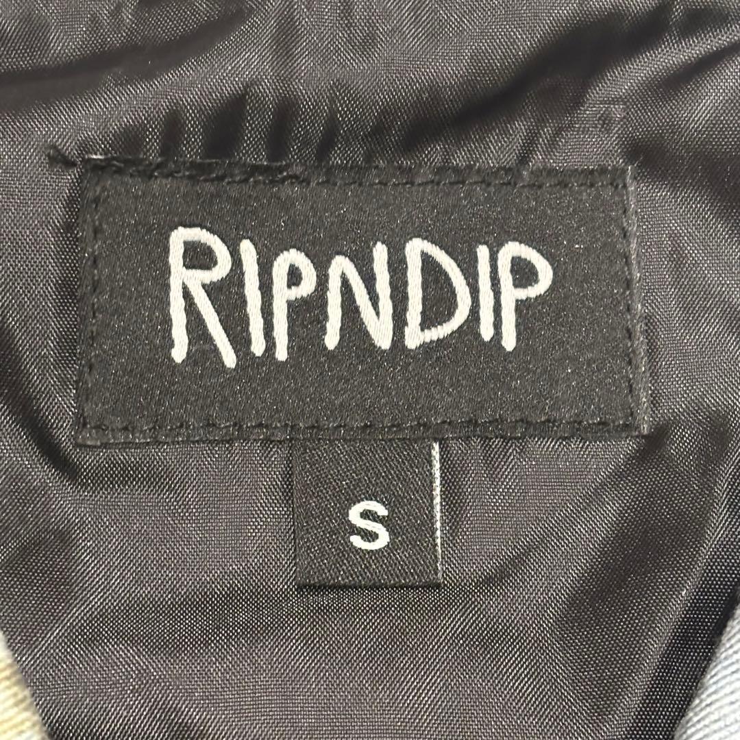 未使用 RIPNDIP 猫 死神 ジップアップ デニム ジャケット ブルゾン