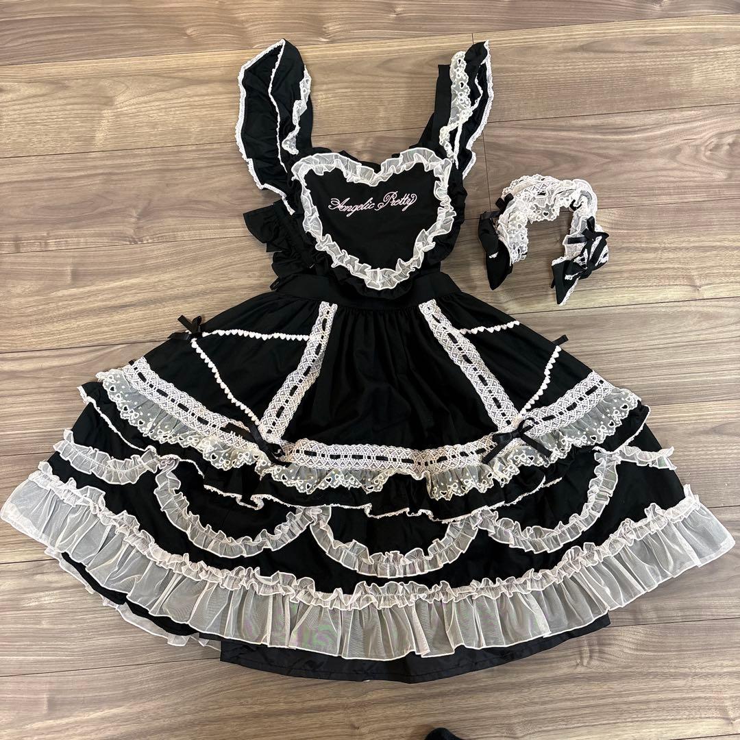 m*4様 Heart胸あて付スカート　カチューシャ　セット　まとめ売り　JSK