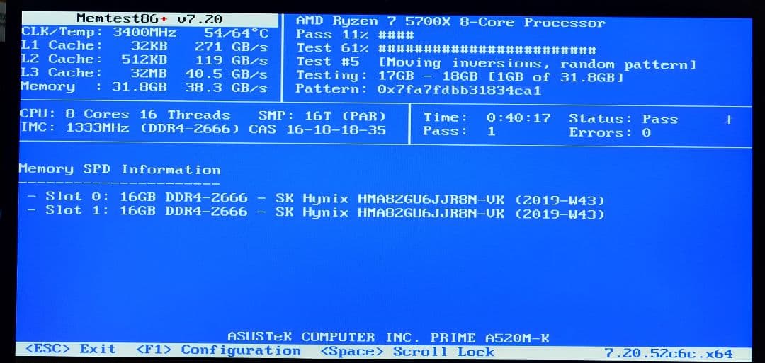 SK Hynix DDR4 2666 16GB×2 計 32GB 【動作確認済】