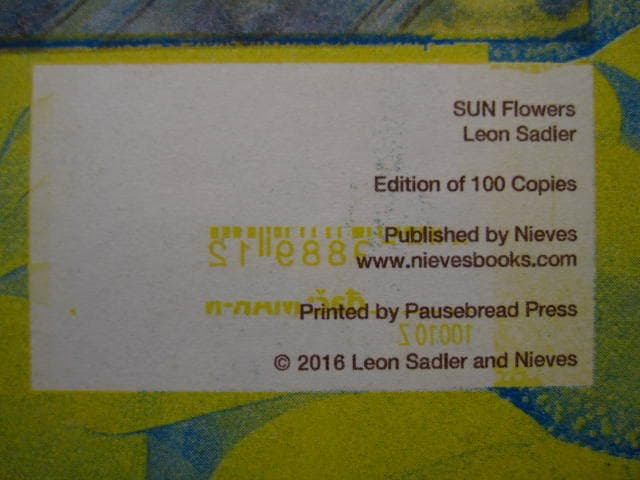 Leon Sadler Sun Flowers　レオン・サドラー　限定100部
