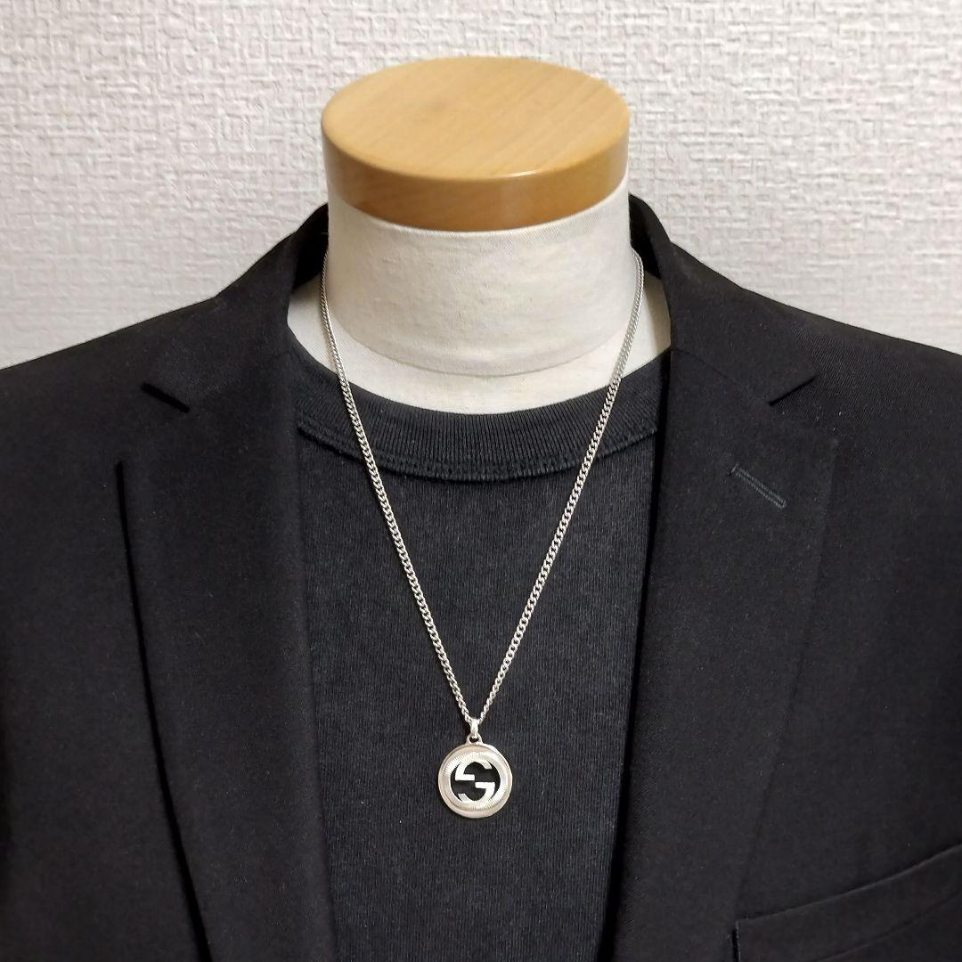 GUCCI ネックレス トップ GG インターロッキングG Ag925