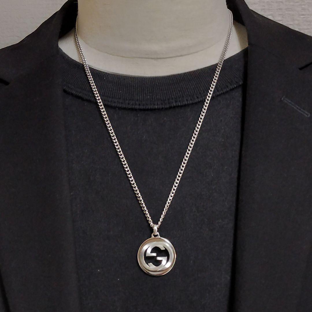 GUCCI ネックレス トップ GG インターロッキングG Ag925