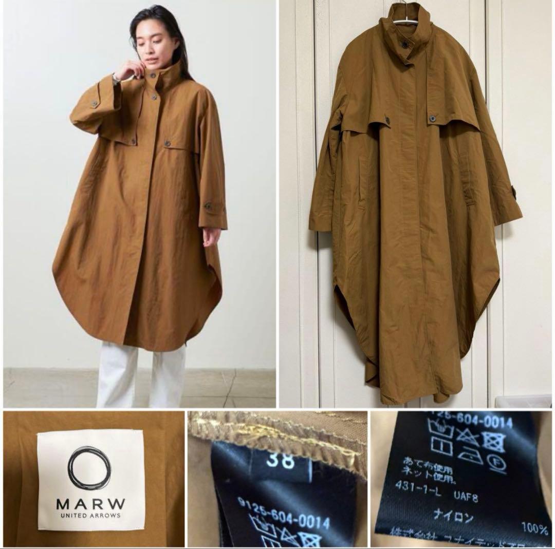 MARW UNITED ARROWS ロングコート ポンチョ風コート