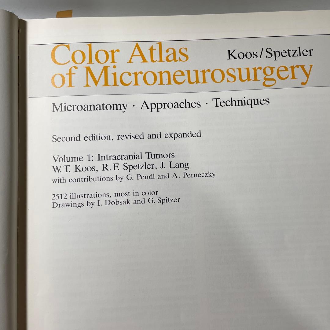 健康・医学 Color atlas of microneurosurgery