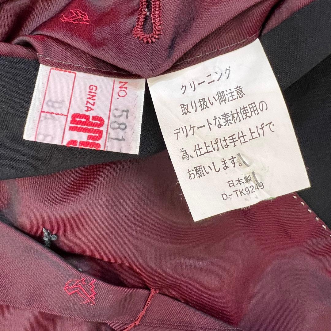 ブラック ダブルスーツ 背抜き オーダー仕立て
