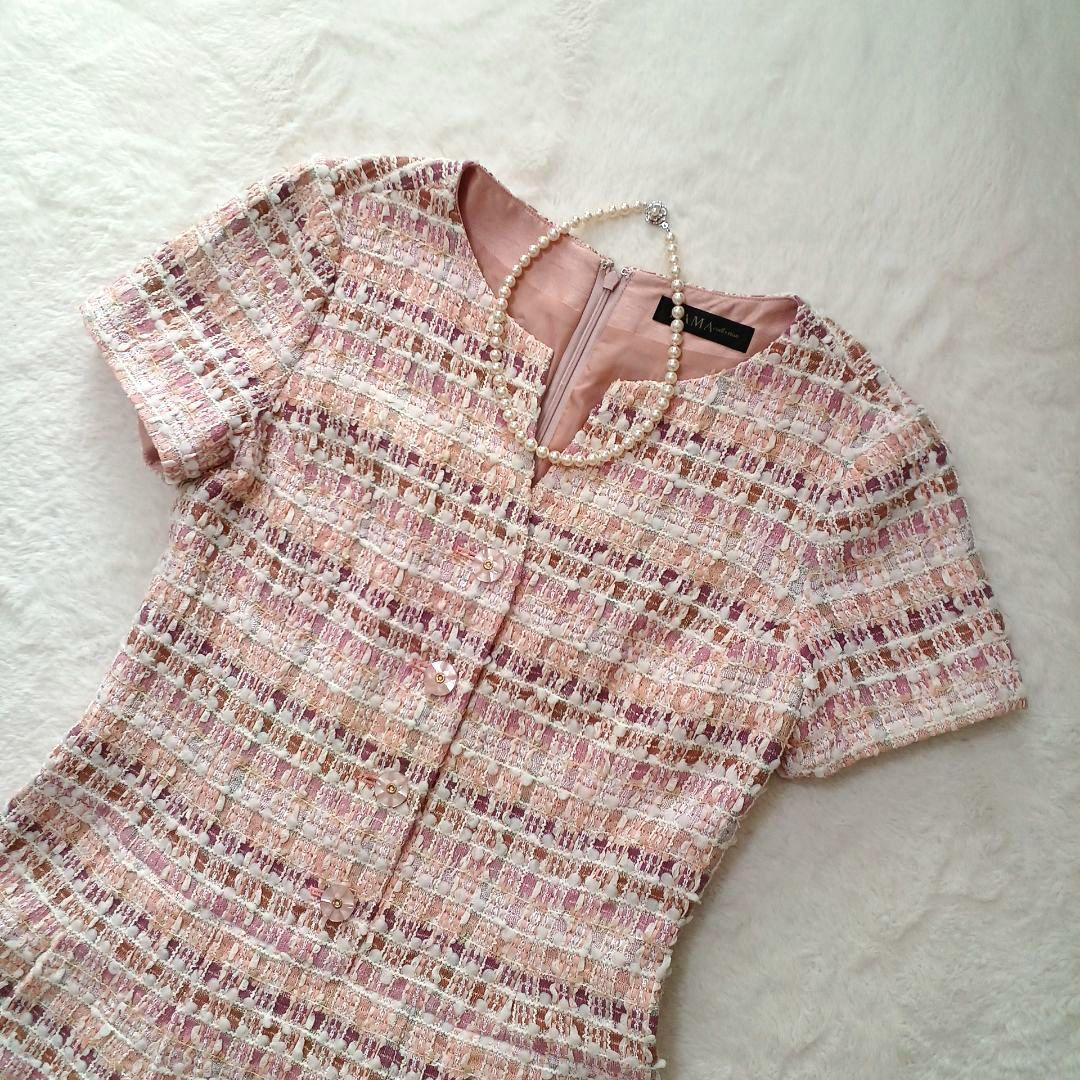 DAMA Collection　ダーマコレクション ラメ ツイードワンピース